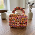 Soft Handwoven Mini Top Handle Bag